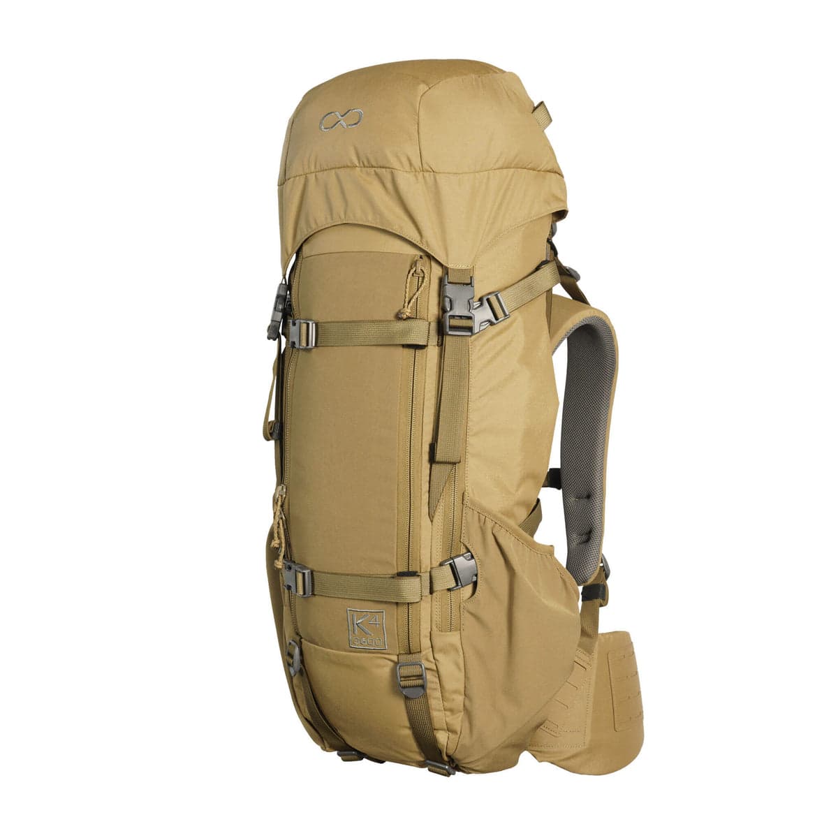 EXO Mountain Gear K4 3600 backcountry hunting pack in coyote brown