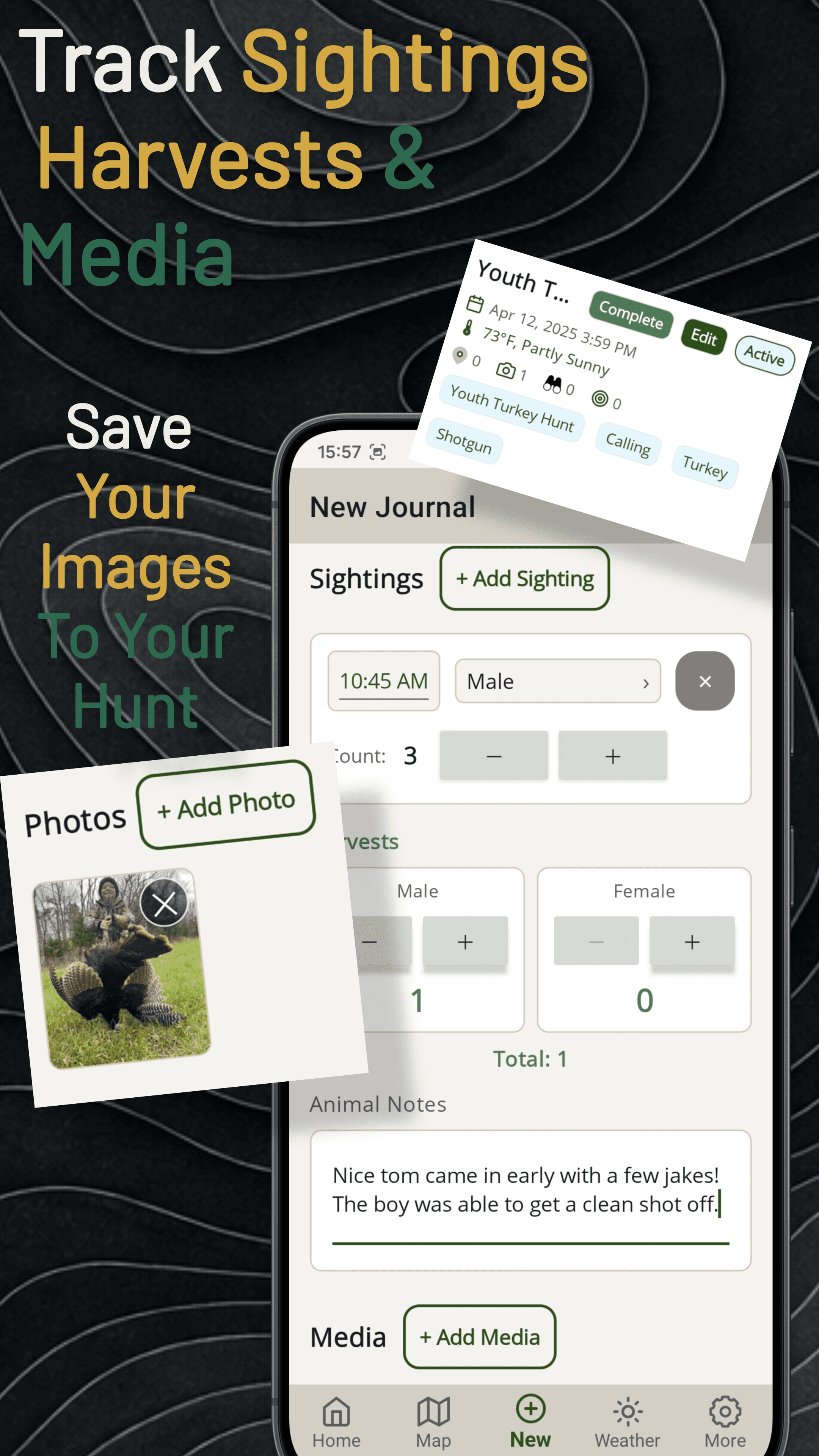 Track Sightings, Harvests & Media